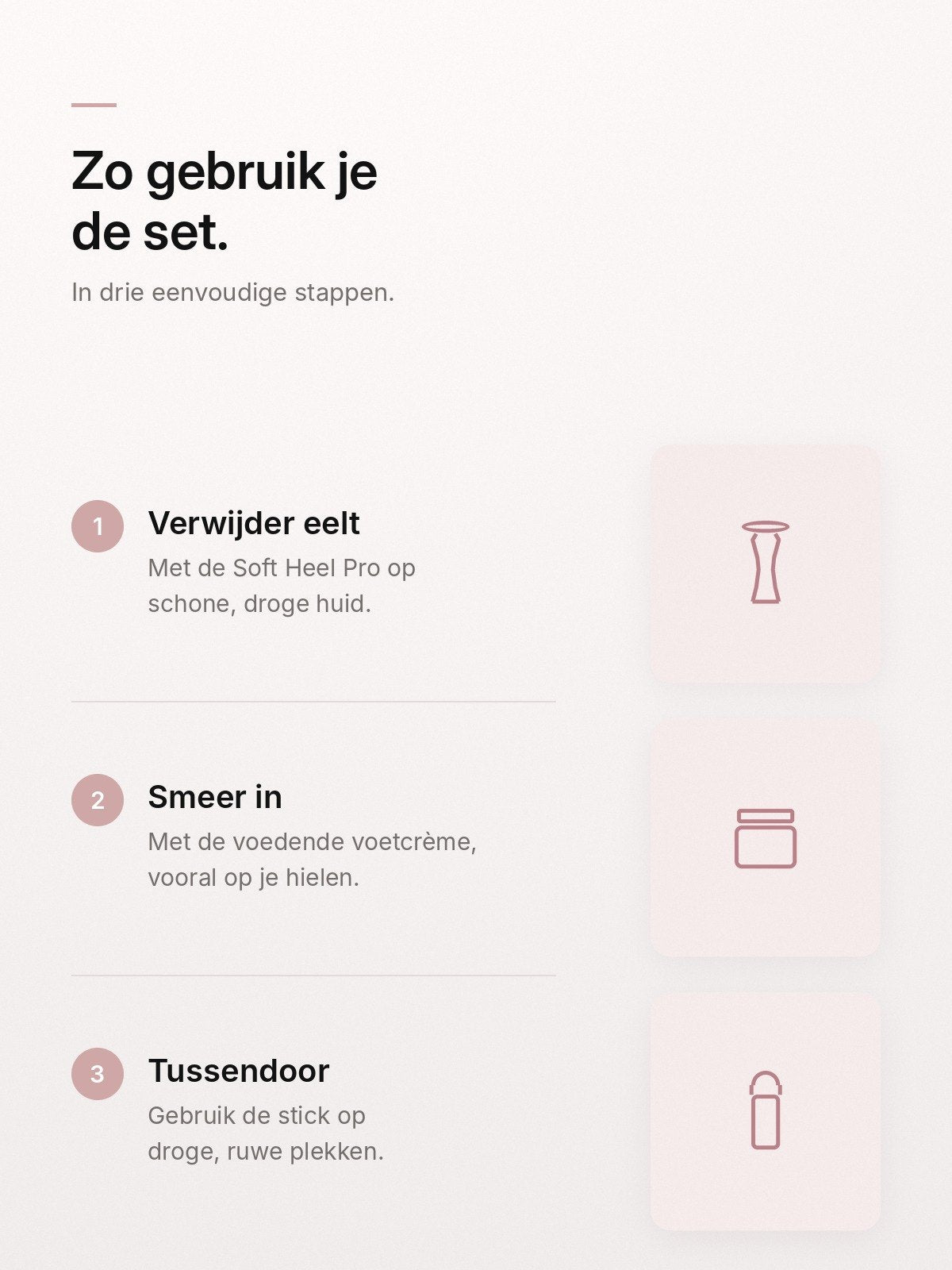 Zo gebruik je de set