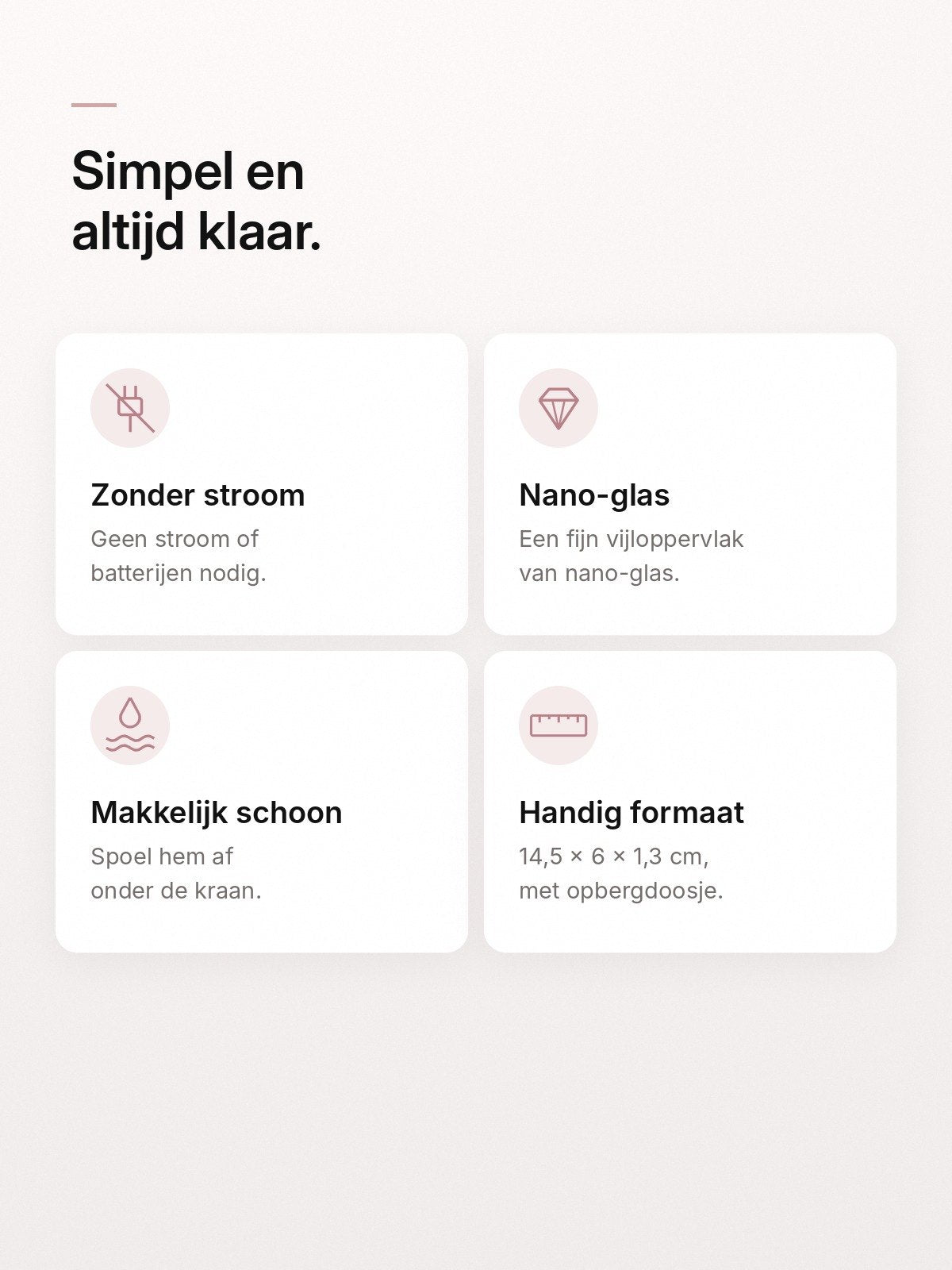 Kenmerken van de GlassCare