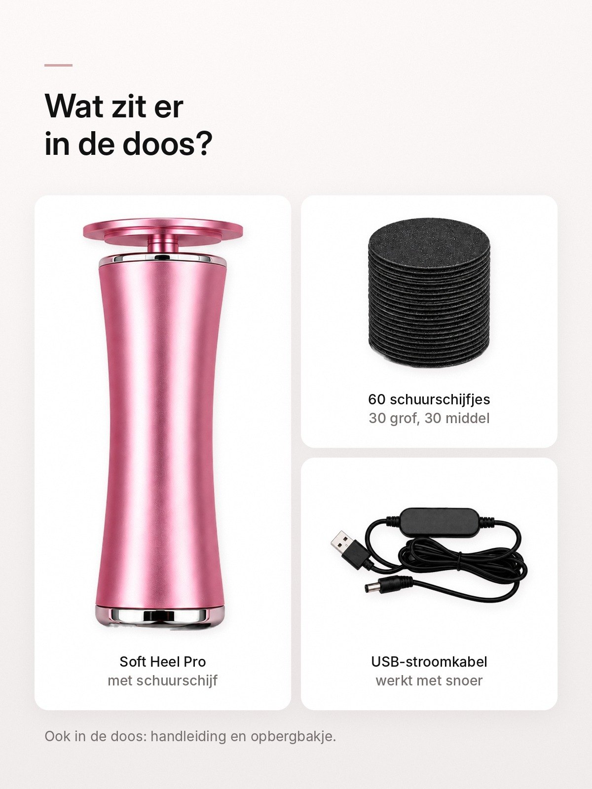 Wat zit er in de doos van de Soft Heel Pro